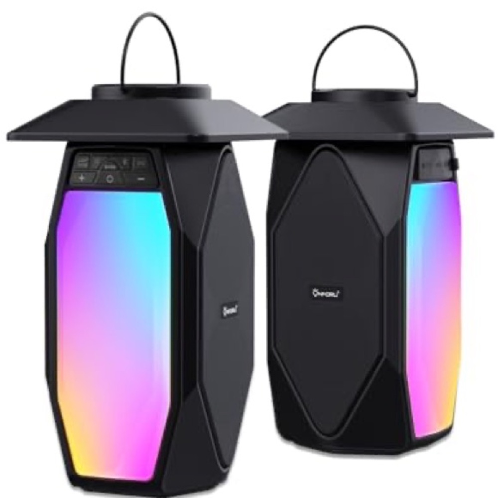 ONFORU Outdoor Waterproof Dual Pairing Bluetooth Lantern Speakers